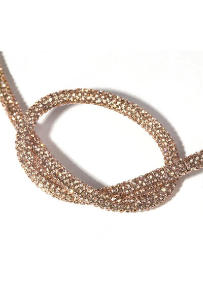 Choice Champagne 1 Meter Rhinestone Glitter Rope 3.5mm Rainbow Rhinestones Tu...