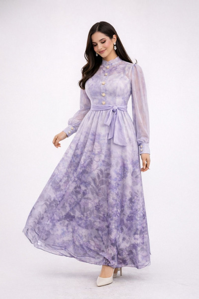 Stylish Stylish and beautiful chiffon dress in mauve