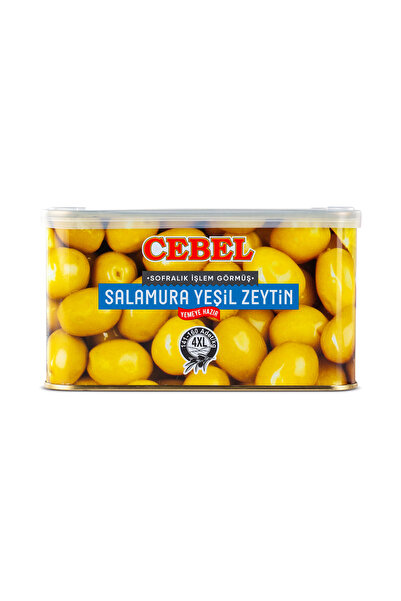 Cebel Yeşil Zeytin Salamura 4XL 141-160 Kalibre 600 Gr Tnk