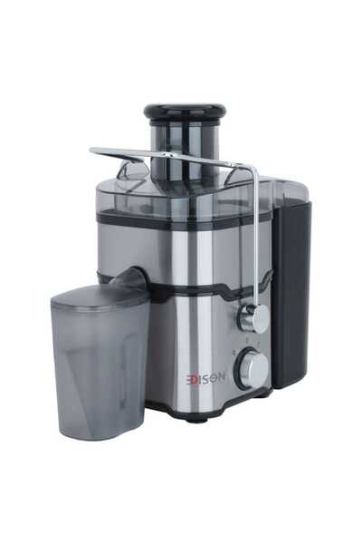 Edison Steel Electric Juicer, 400 Watt, 400 Ml, 2 Speeds - Silver