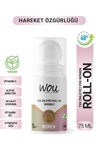 WOU World of Unique Wou Ter Önleyici Leke Karşıtı Roll-On 75 ml Women