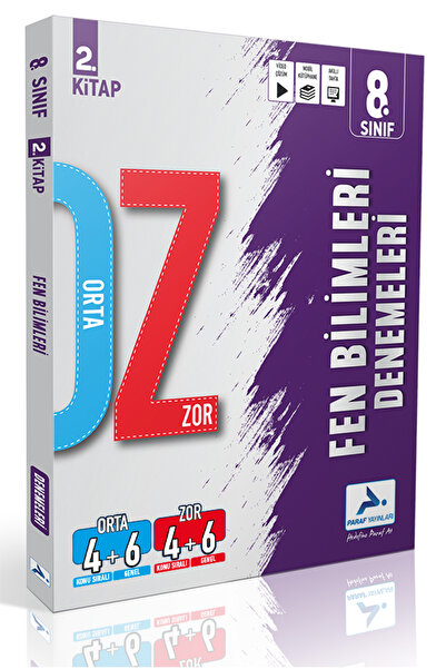 paraf yayınları PARAF 8. SINIF FEN BİLİMLERİ ORTA ZOR DENEME 2. KİTAP