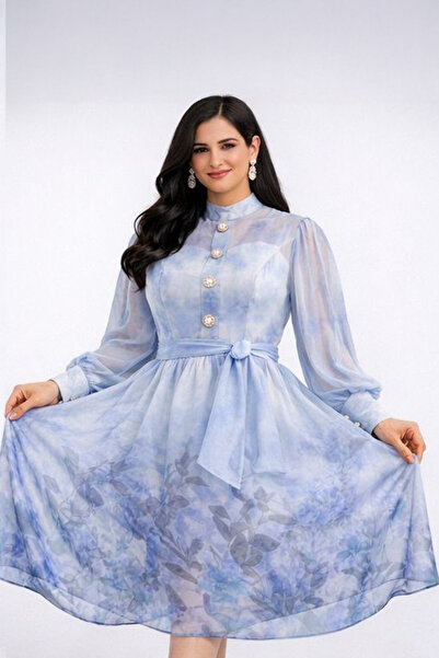 Stylish Stylish chiffon dress in a beautiful sky blue color