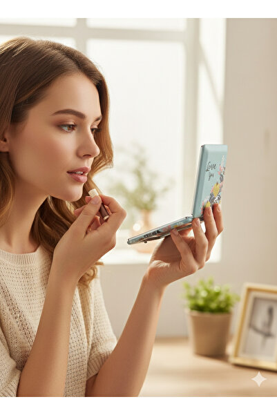 burjalmodah Double rectangular makeup mirror with floral patterns – superior ...