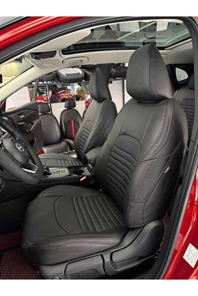 AKINCI غطاء مقعد السيارة لنيسان قاشقاي 2023-2025 - موديل 2+1 مع مسند ظهر خلفي...