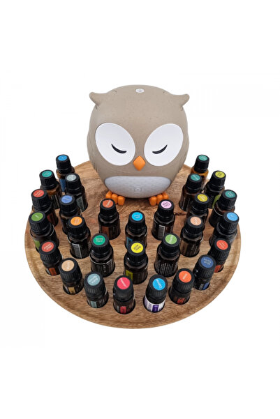 MAGIC DROPS Exotic Circle - Suport handmade din lemn de mango pentru 28 uleiu...