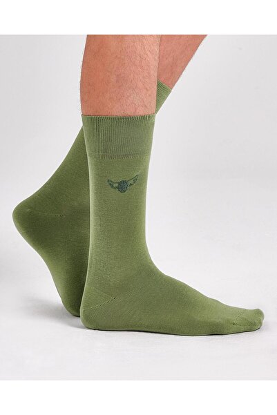 Bolero Çağla Yeşili Renkli Düz Merserize Çorap