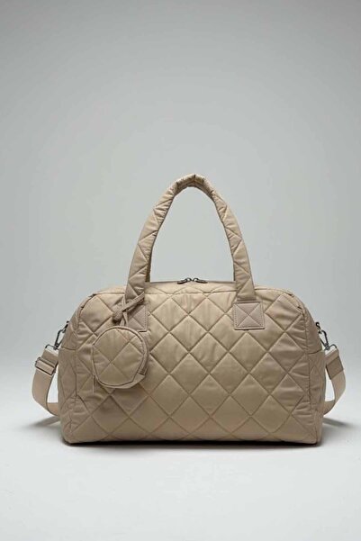 vynor atelier Kadın Kapitone Sırt ve Omuz Çantası Boy 30cm En 40cm Derinlik 1...