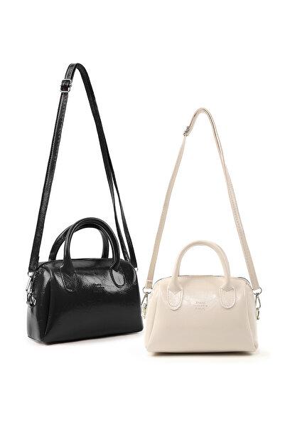 SHAKA Set de 2 genți de mână, de braț și de umăr din piele artificială, cu te...