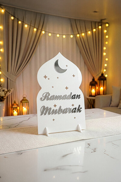 iwa concept Ramadan Mubarak Acrylic Decor - Islamic Table Art Home Office Mos...