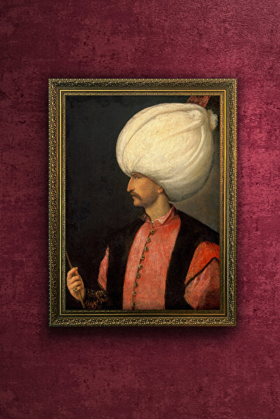 FurelArt Kanuni Sultan Süleyman Portresi Osmanlı Padişahları Tablosu - Vintag...