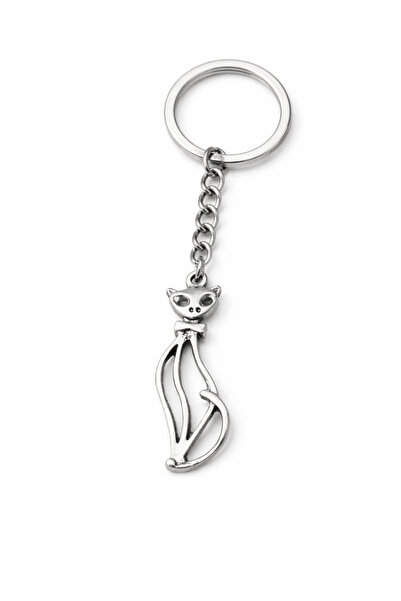 HER ŞEY NOTA www.herseynota.com Breloc unisex cu design metalic de culoare ar...