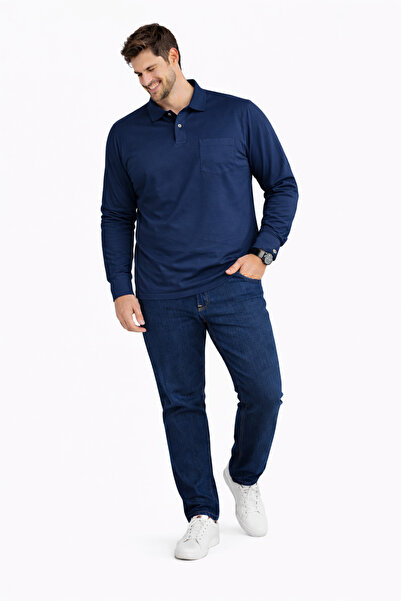 YAKAMEL قميص رجالي بياقة وأكمام طويلة مع أساور متشابكة