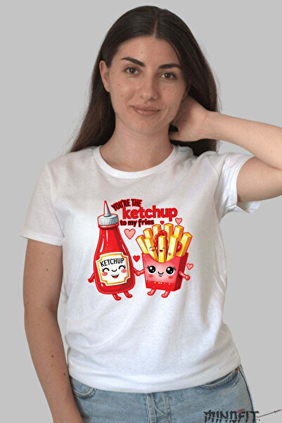 GILDAN Tricou Valentine S Day Cuplu Tu Esti Ketchup Ul Pentru Cartofii Mei 2 ...