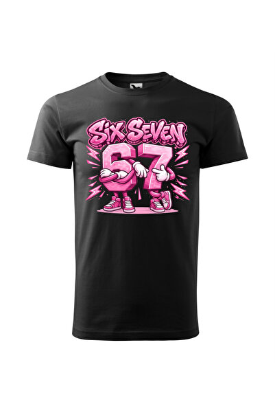 Malfini Custom T-shirt, "Six Seven", Black, Size 146 cm, Model #23
