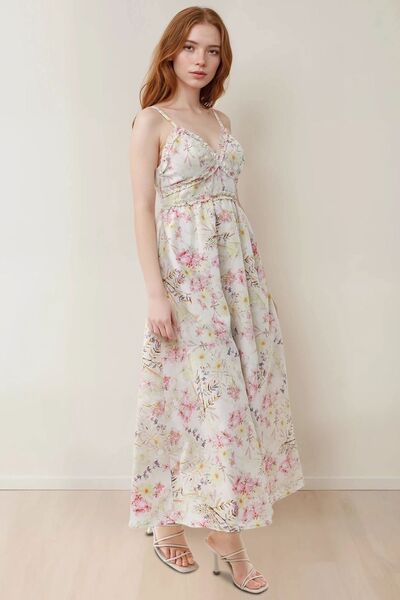 Hiccup Floral Print Ruffle Detailed Maxi Dress