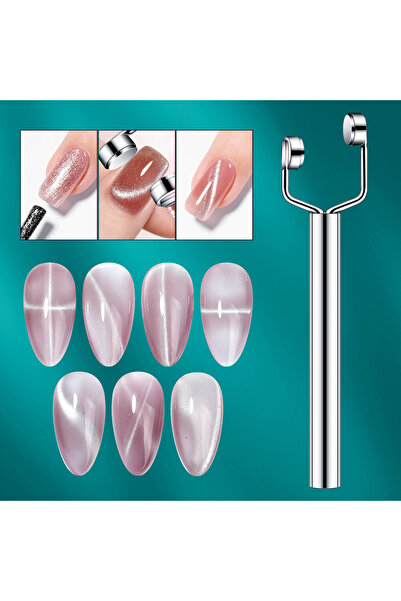 Venalisa Metal Saplı Magnet Kedi Gözü Oje Magneti Oje Cat Eye Mıknatıs