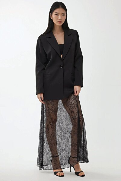 Hiccup High-waisted lace maxi skirt
