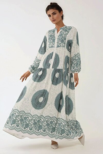 Hiccup Τυπωμένο μακρυμάνικο φόρεμα βισκόζης