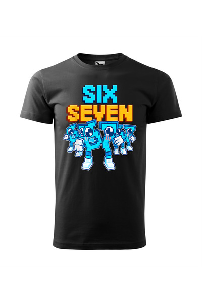 Malfini Custom T-shirt, "Six Seven", Black, Size XS, Model #29