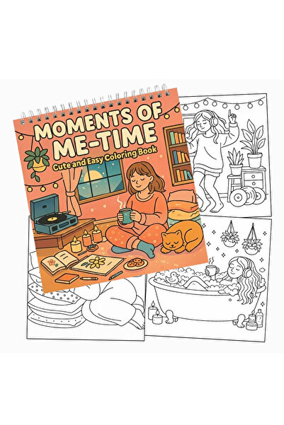 OBRO Adults Thick Pages Cardstock Coloring Book – Moments of Me-Time - Relaxa...