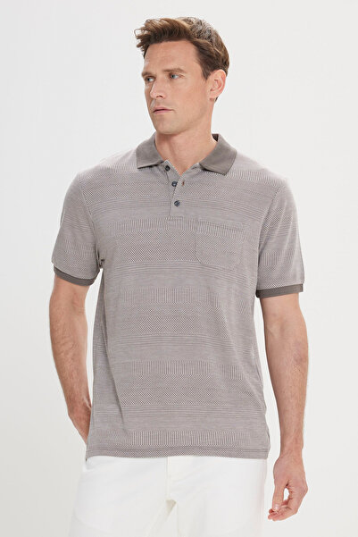 AC&Co / Altınyıldız Classics Ανδρικό μπλουζάκι με λαιμόκοψη πόλο με φαρδιά εφ...