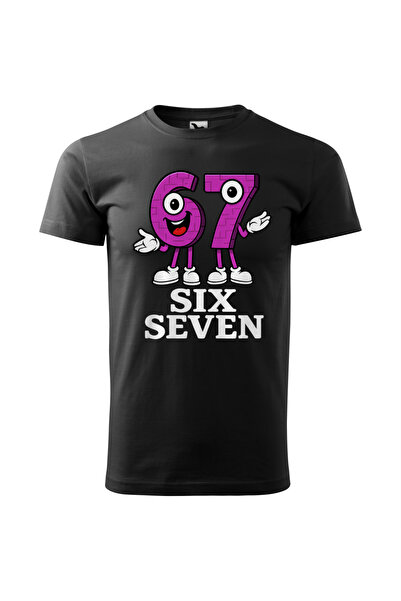 Malfini Custom T-shirt, "Six Seven", Black, Size 134 cm, Model #18
