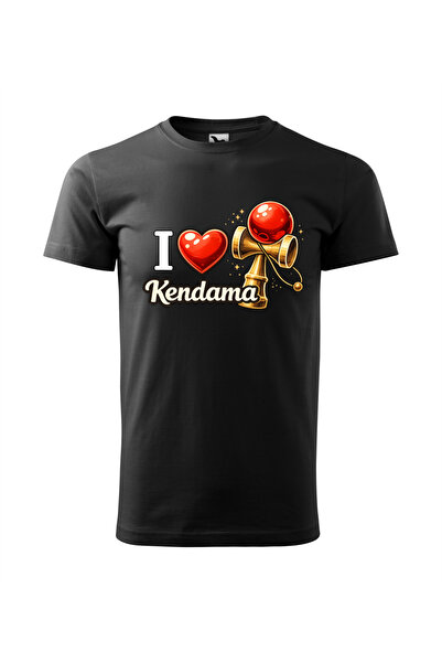 Malfini Personalized T-shirt, "I Love Kendama", Black, Size M