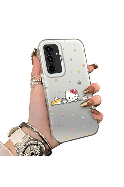 quırkshıeld Samsung Galaxy A54 Uyumlu Silikon Kenar Sert Arka Anti Düşme Kılı...