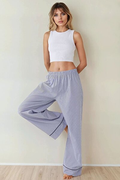 Hiccup Pantaloni de casă din bumbac cu dungi