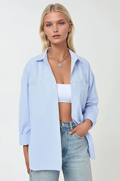 Hiccup Çizgili Uzun Kollu Regular Fit Rahat Gömlek