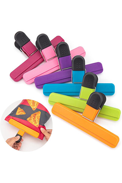 Arabest 6 Pack Chip Bag Clips, Large Bags Clip for Food Storage, Snack Clips ...