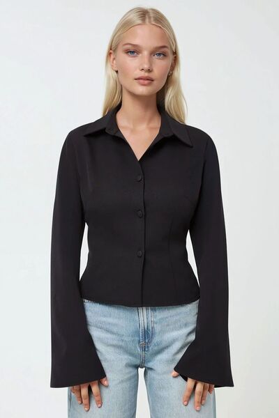 Hiccup Fitted Uzun Kollu Pamuklu Gömlek