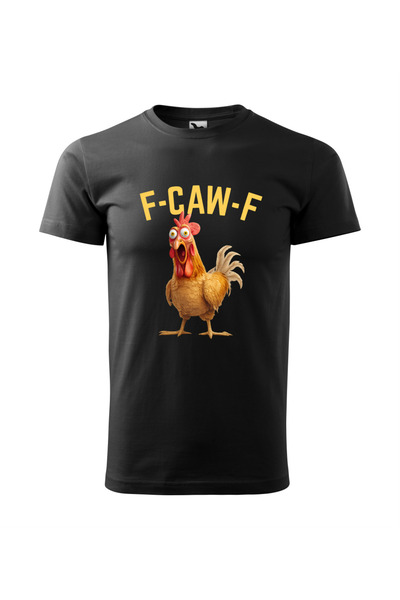 Malfini Custom T-shirt, "F CAW F", Black, Size XS, Model #31
