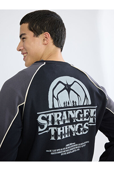 LC Waikiki Rmz clothing season deals anthracite crew neck stranger things lic...