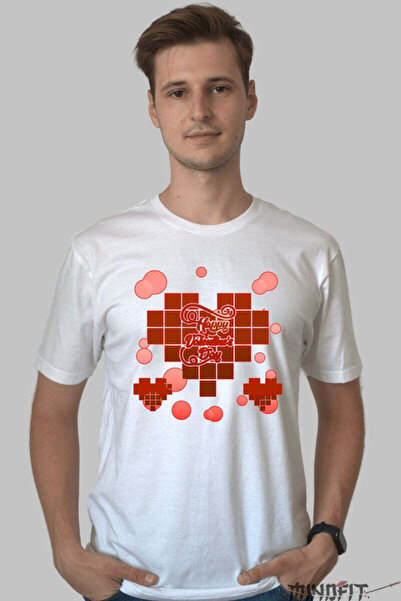 GILDAN Tricou Valentine S Day Pixel Heart Inima Mea Bate In 8 Bit Barbat