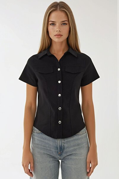 Hiccup Cămașă cu mânecă scurtă și nasturi, croială regulată