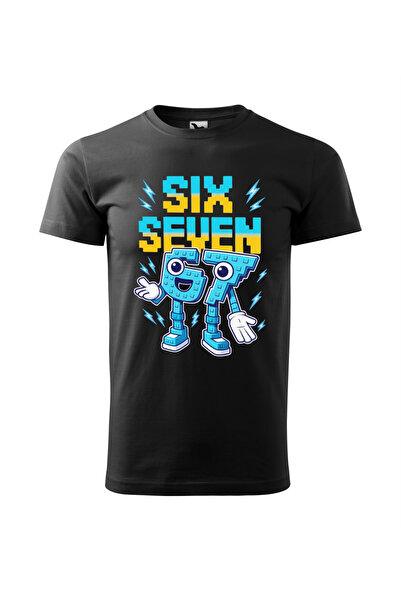 Malfini Custom T-shirt, "Six Seven", Black, Size 146 cm, Model #24