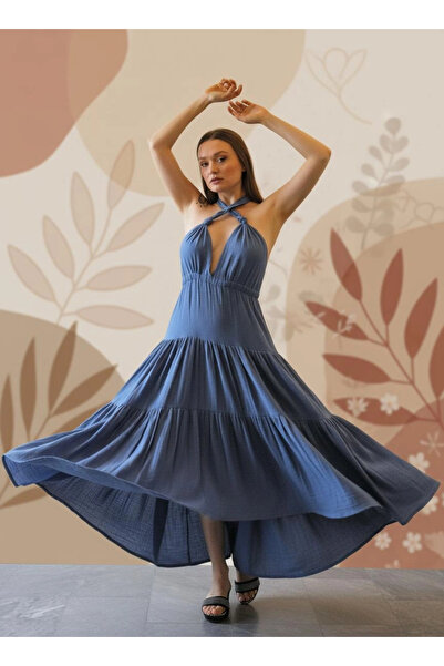 Su Koleksiyon Eva Muslin Layered Bohemian Dress