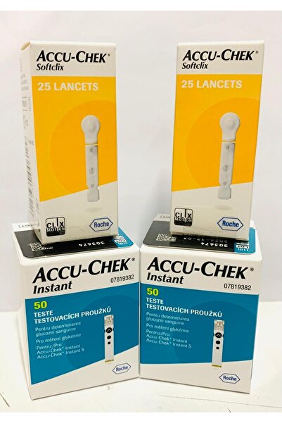 Roche Pachet 2 cutii Teste de Glicemie Accuchek Instant x 50 buc + 2 cutii Ac...
