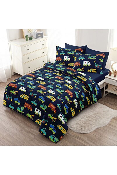 Orange Bed & Bath Kids Full | 6-Piece Single Duvet Set