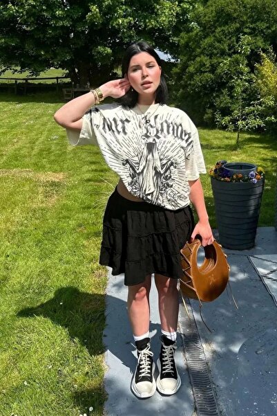 Hiccup تنورة قصيرة عالية الخصر متعددة الطبقات