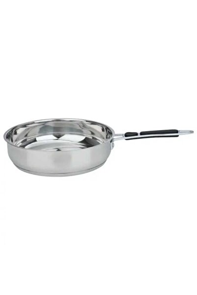 RUOQI Rocky Steel frying pan with silicone handle, 24 cm - silver