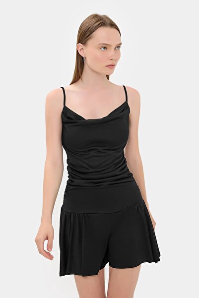 Hiccup Woven jumpsuit with spaghetti straps and ruffles