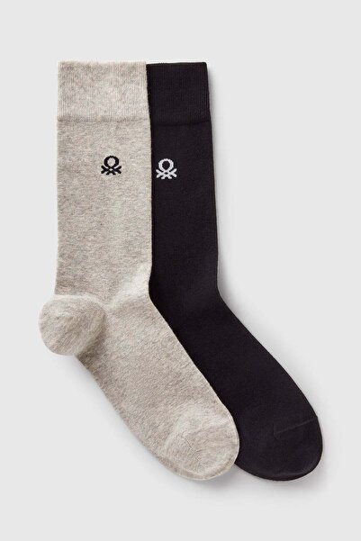 United Colors of Benetton Σετ Unisex με Με βαμβακερό μείγμα λεπτομερείς μακρι...