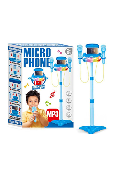 OEM Microfon dublu cu baterii si suport, pentru baieti