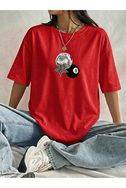 BUWOM Γυναικείο μπλουζάκι Disco Ball Star με στάμπα και λαιμόκοψη ποδηλάτου