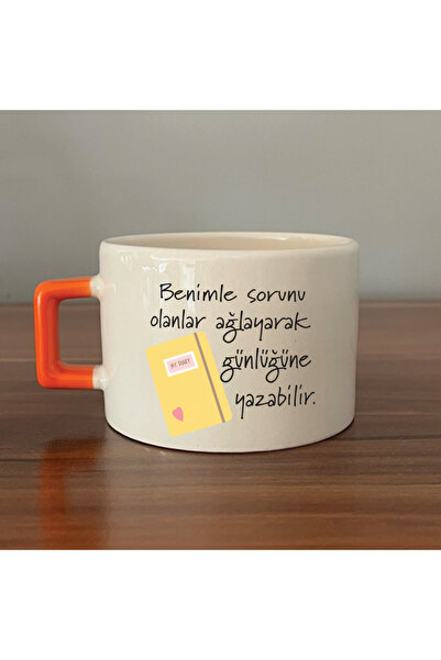 Kırtasiye Ofisi People Who Have Trouble with Me Cry Orange Handle Square Laf ...