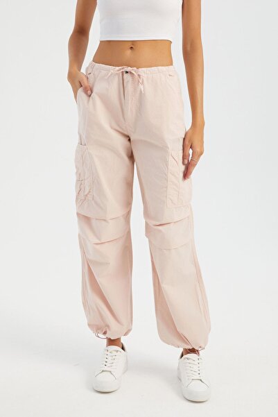 Hiccup Mid-rise cargo pants with drawstring