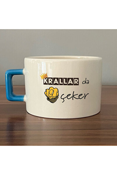 Kırtasiye Ofisi Kings Come Near Blue Handle Square Humorous Gift Cup Mug Cup Mug
